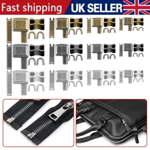 48pcs metal zipper stopper kit - stopper,