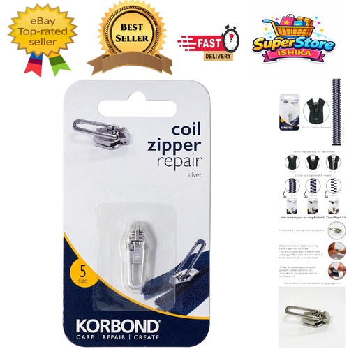 Versatile silver zip repair - silver,