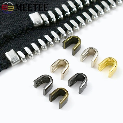 Metal shaped zipper stopper - metal,